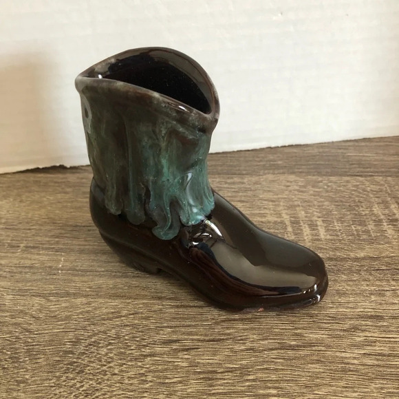 Vintage Drip Glaze  Cowboy Boot - Picture 4 of 11